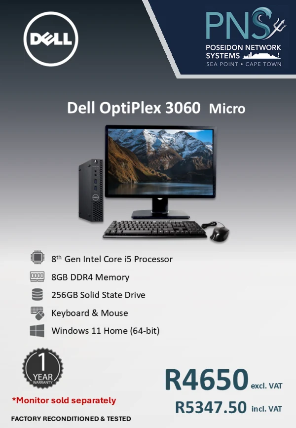 Refurbished Dell OptiPlex 3060 Micro desktop