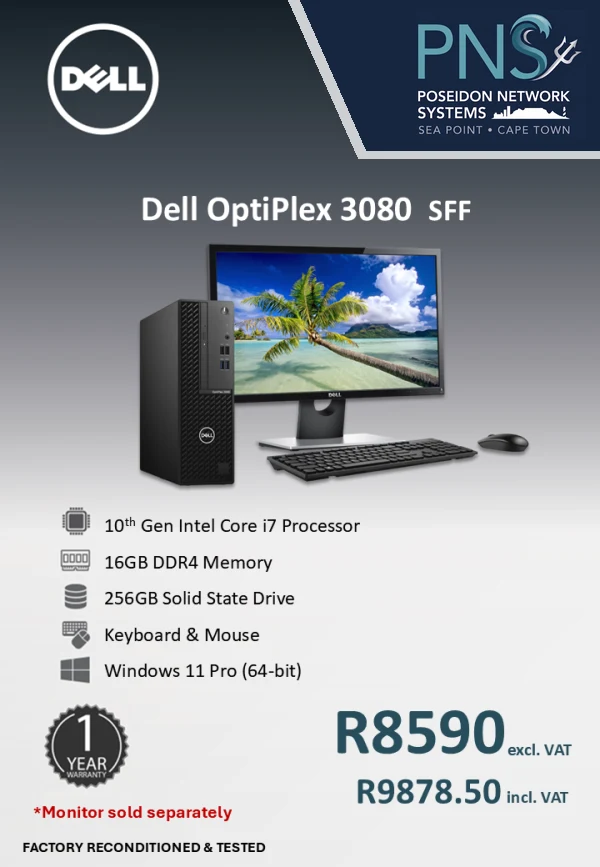 Refurbished Dell OptiPlex 3080 SFF desktop